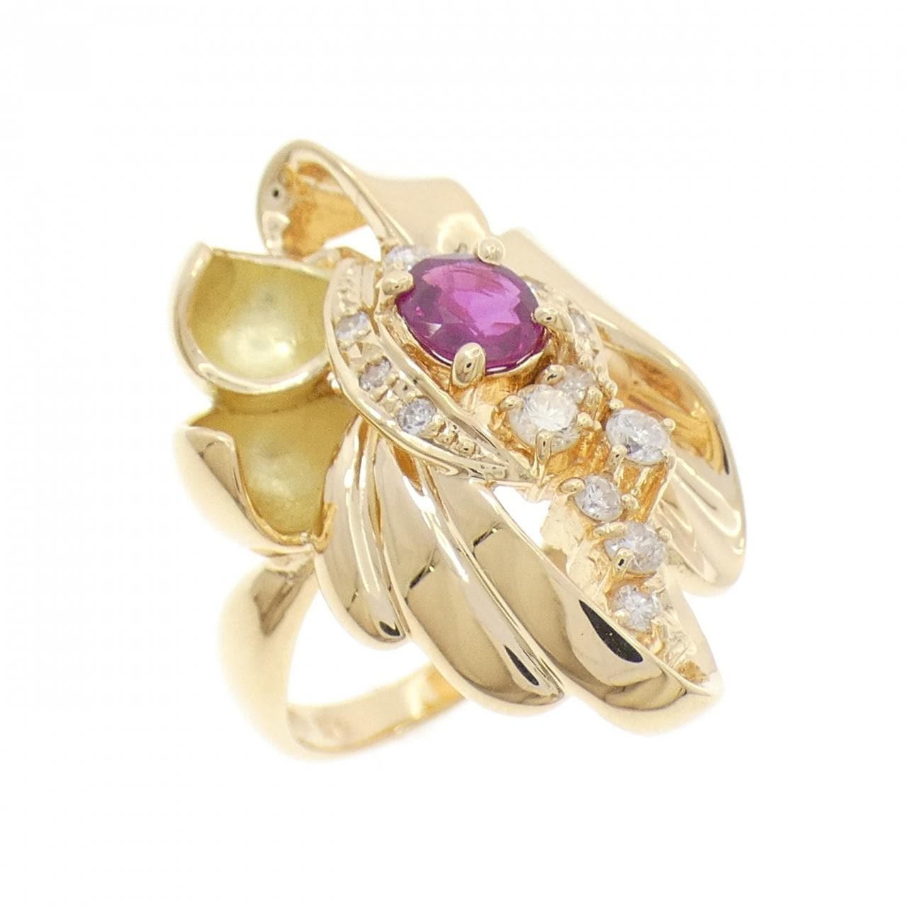 K18YG ルビー リング