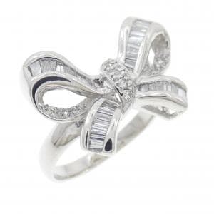 PT900 リボン ダイヤモンド リング 0.50CT