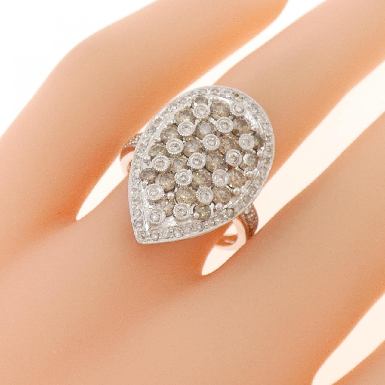 K18WG ダイヤモンド リング 1.50CT