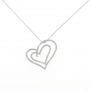 K14WG ハート ダイヤモンド ネックレス 0.61CT