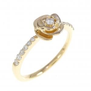 K18YG ローズ ダイヤモンド リング 0.16CT