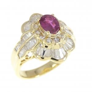 750YG/750WG ルビー リング 0.79CT