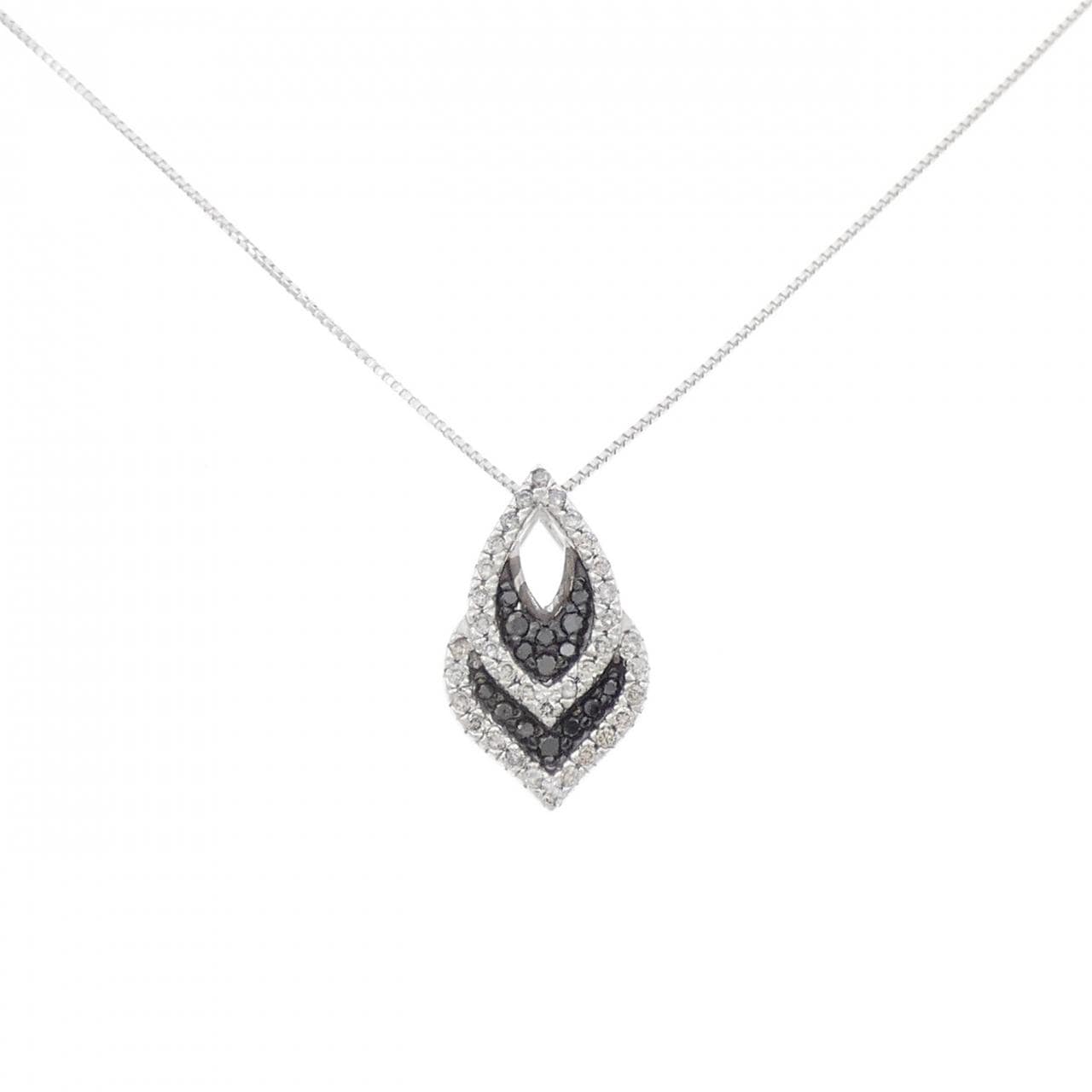 K18WG/K18BG ダイヤモンド ネックレス 0.30CT
