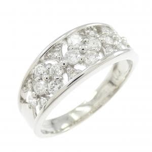 PT900 フラワー ダイヤモンド リング 0.50CT