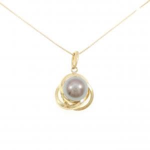 K18YG 黒蝶パール ネックレス 9.5mm