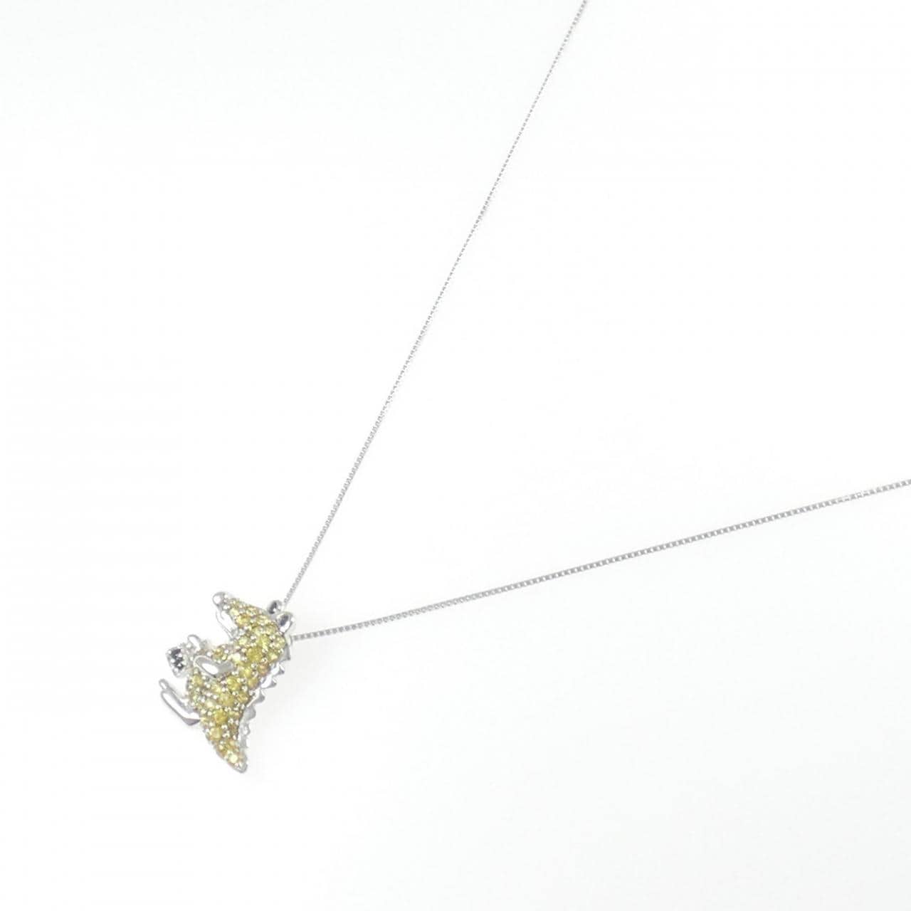 K18WG サファイヤ ネックレス 0.55CT