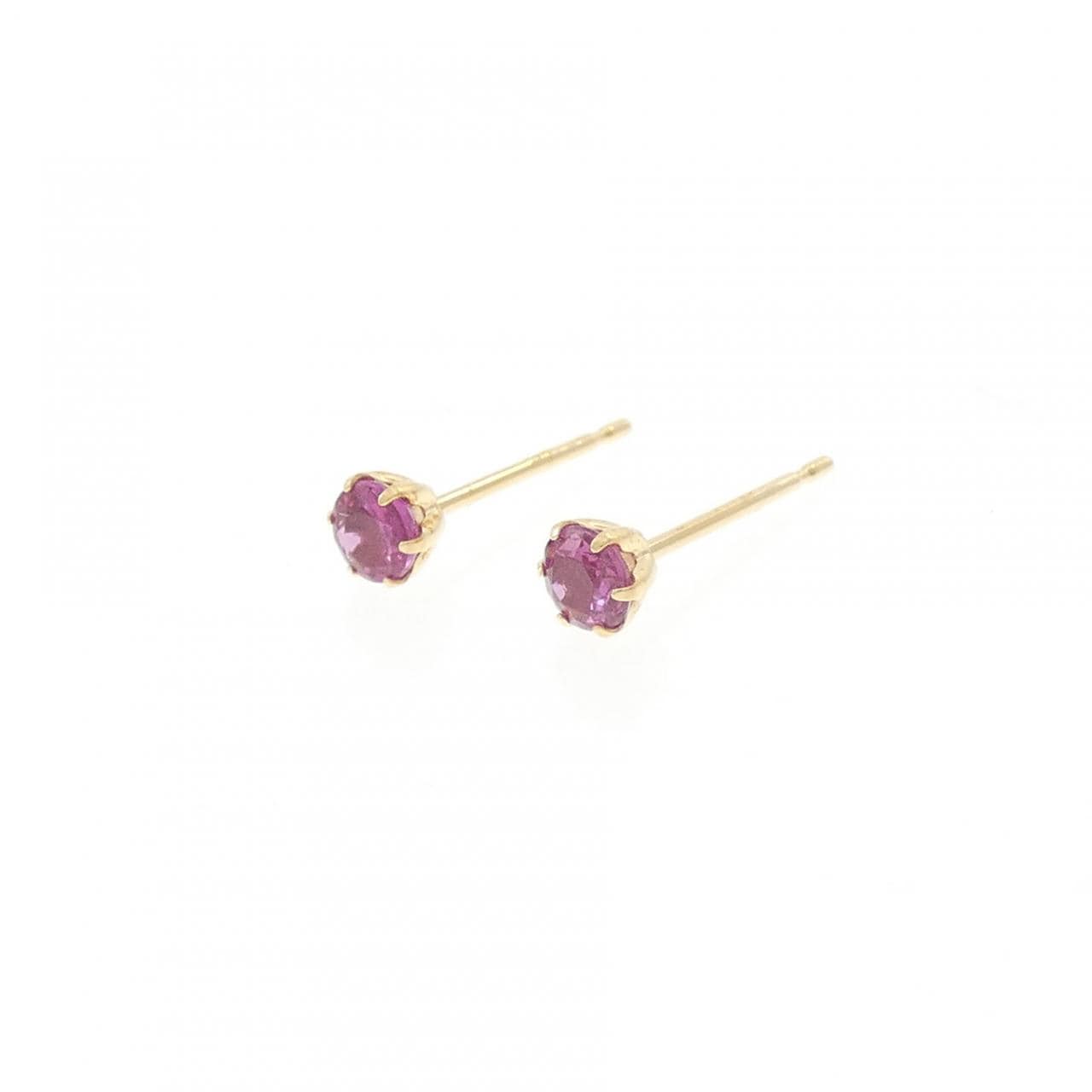 【新品】K18YG ルビー ピアス 0.26CT