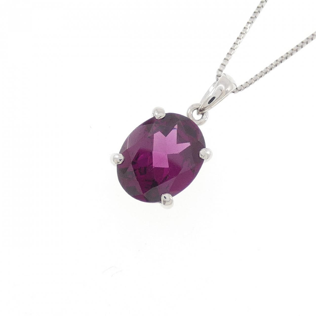 PT900/PT850 ガーネット ネックレス 1.69CT