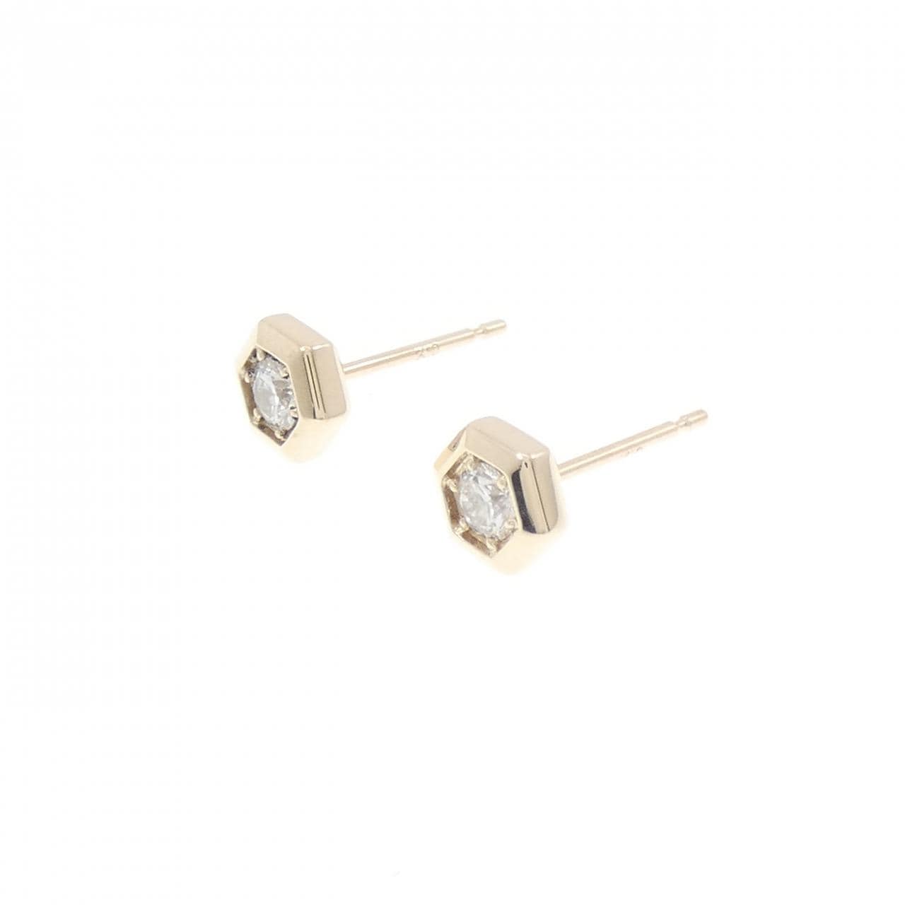 【リメイク】K10YG ダイヤモンド ピアス 0.14CT