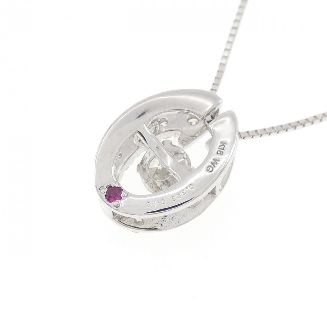 K18WG ダイヤモンド ネックレス 0.483CT