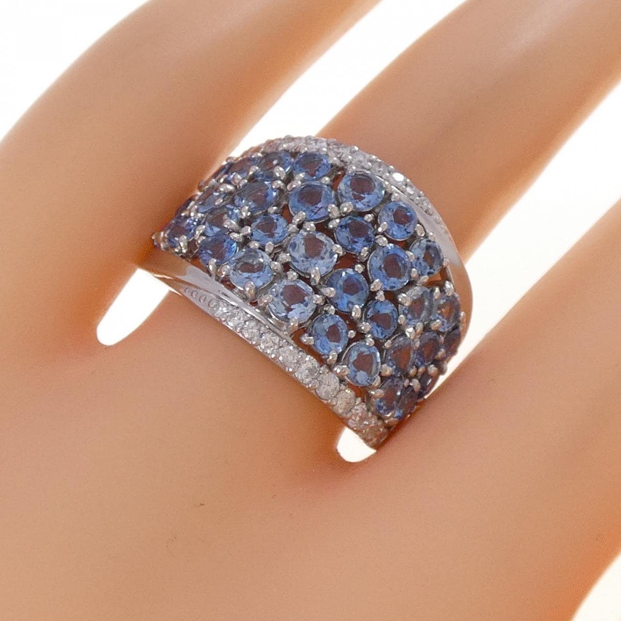 PT950 アクアマリン リング 2.46CT