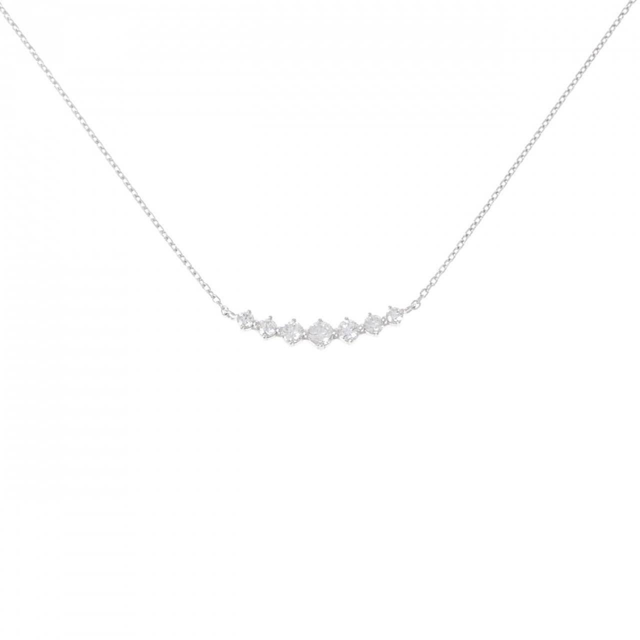 K18WG ダイヤモンド ネックレス 0.38CT