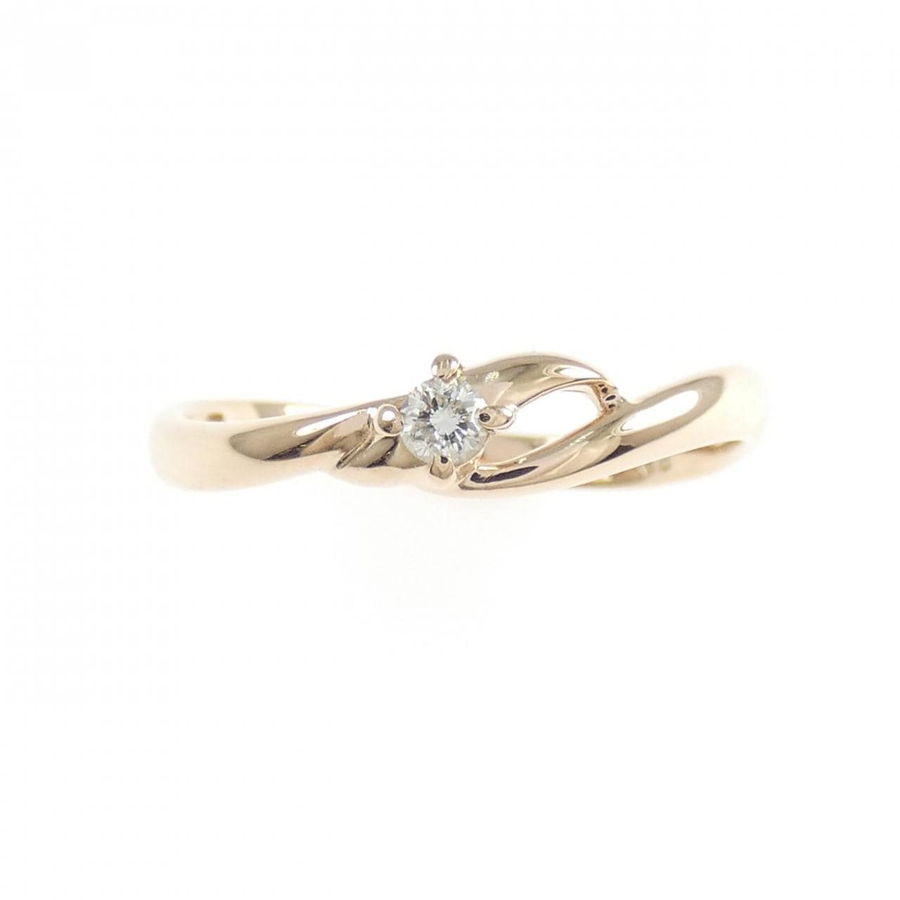 K18PG ダイヤモンド リング 0.05CT