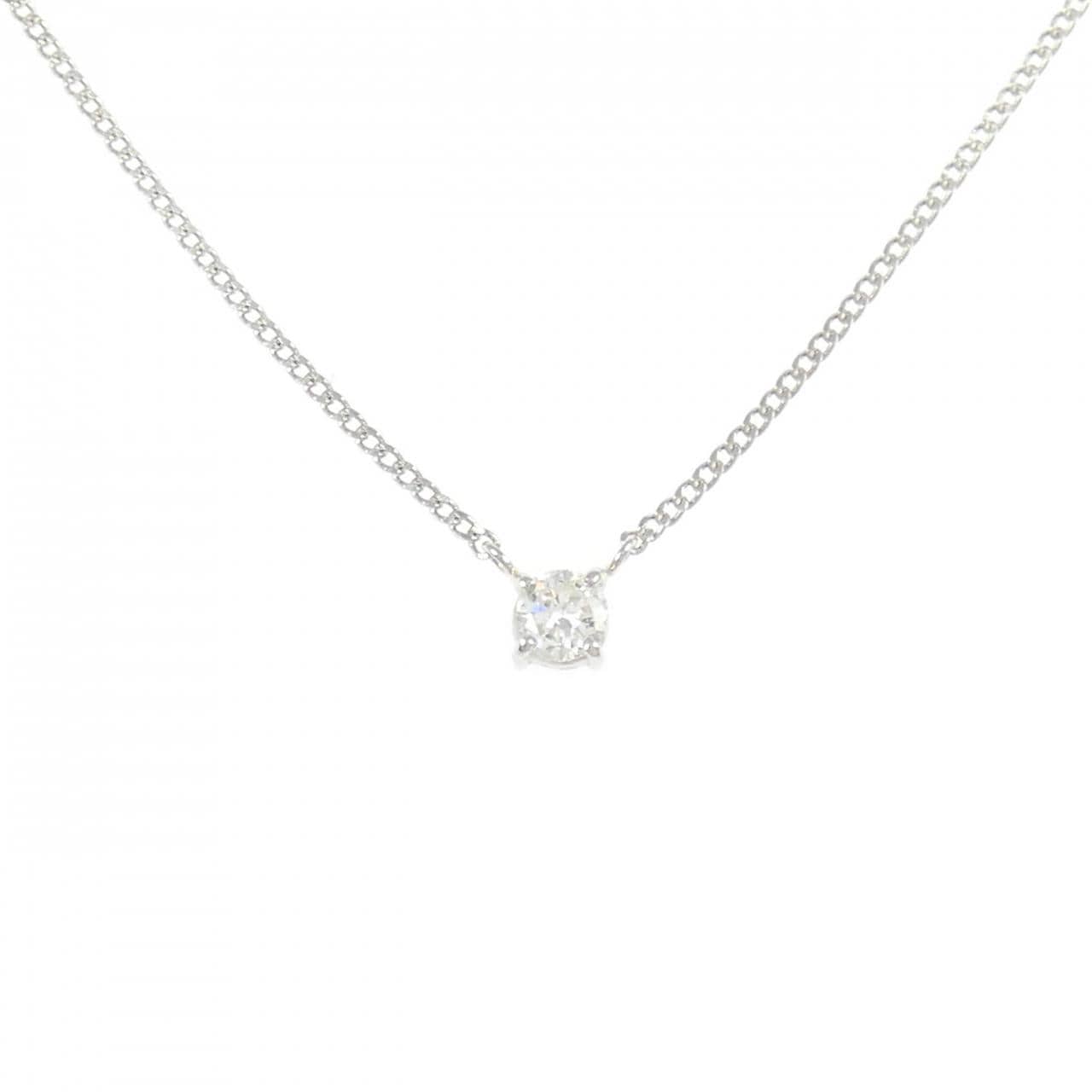 PT850 ソリティア ダイヤモンド ネックレス 0.16CT