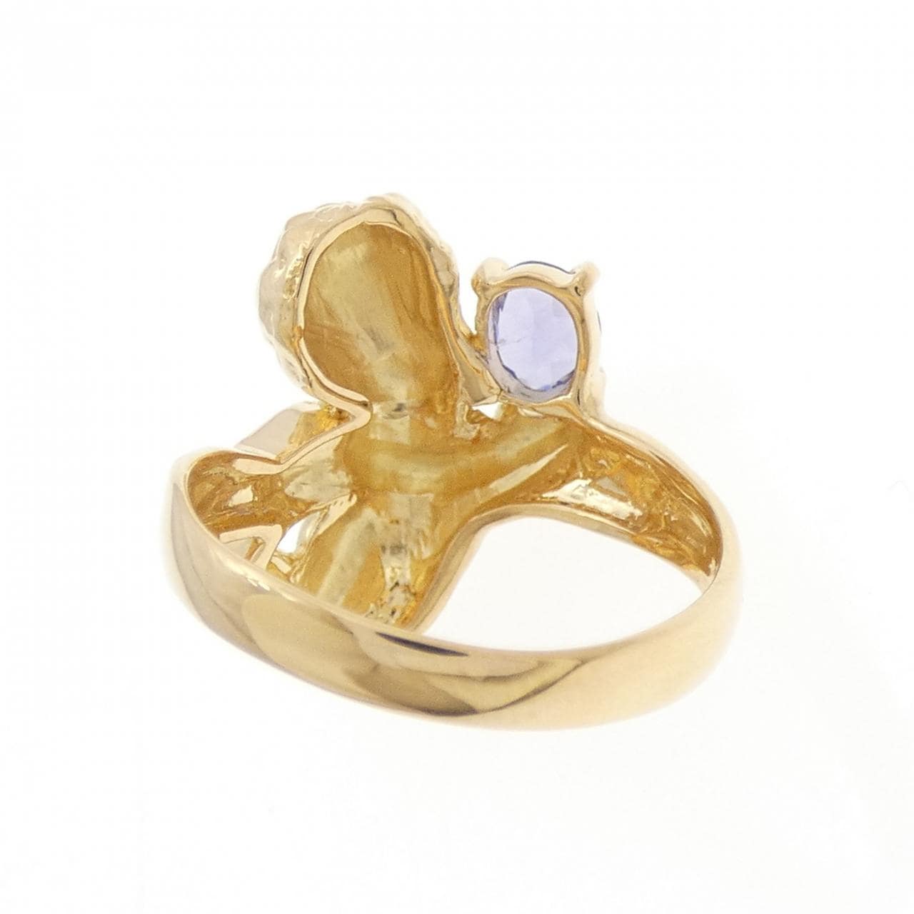 K18YG 天使坦桑石戒指