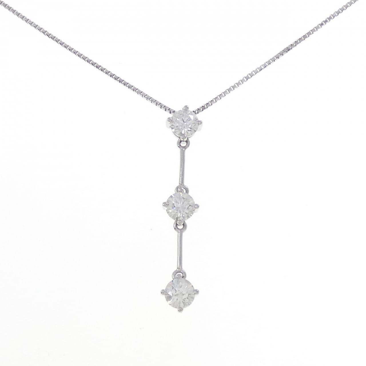 PT850 スリーストーン ダイヤモンド ネックレス 1.00CT