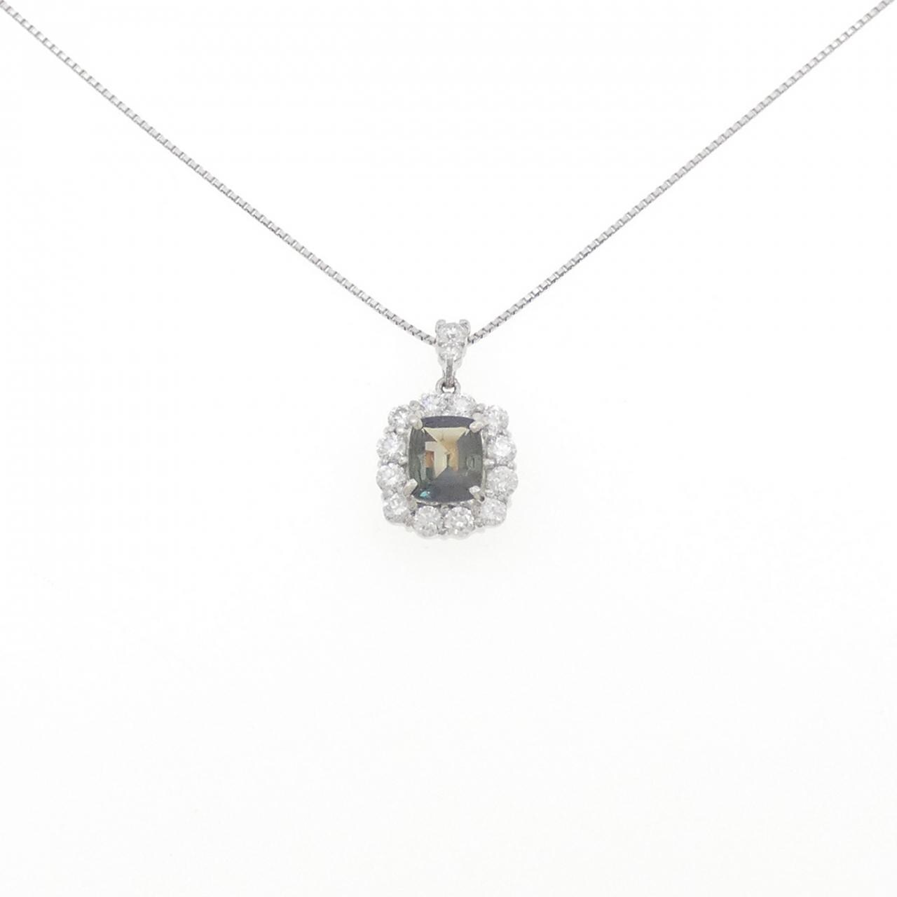 PT900/PT850 アレキサンドライト ネックレス 1.19CT