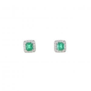PT900 エメラルド ピアス 0.64CT
