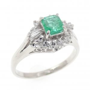 PT900 エメラルド リング 0.38CT