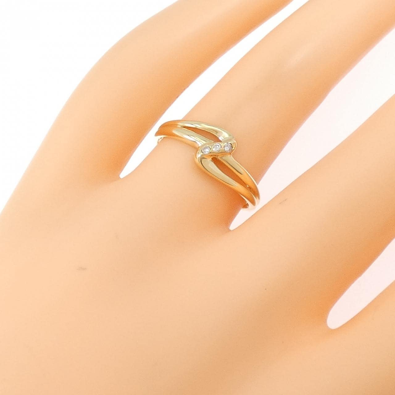 K18YG ダイヤモンド リング 0.03CT