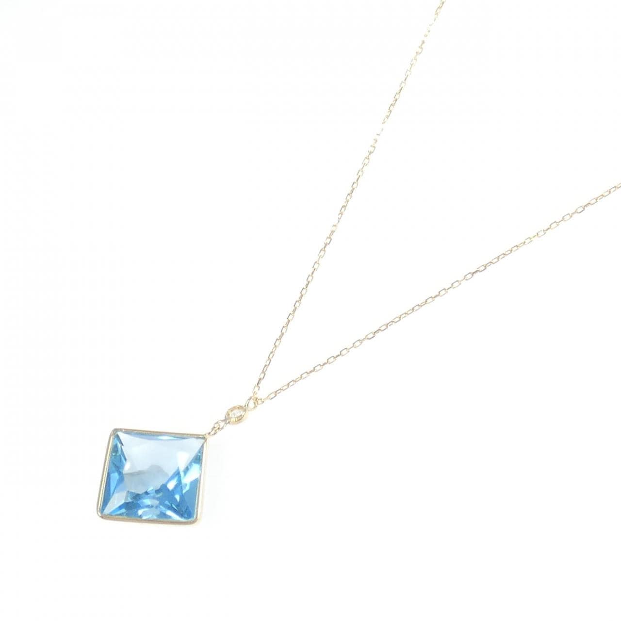 K18YG ブルートパーズ ネックレス