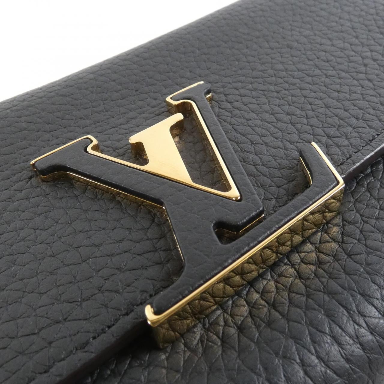 LOUIS VUITTON Taurillon Portefeuille Capucines M61248 錢包