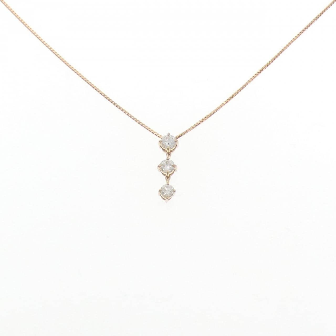 K18PG ダイヤモンド ネックレス 0.30CT