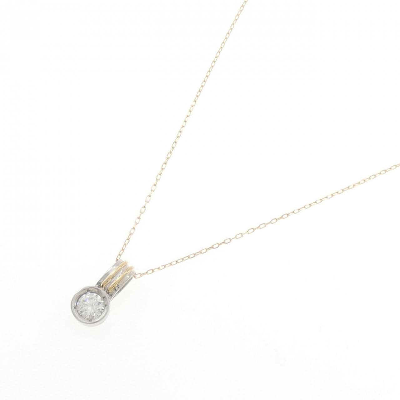 K18YG/PT900 ダイヤモンド ネックレス 0.503CT