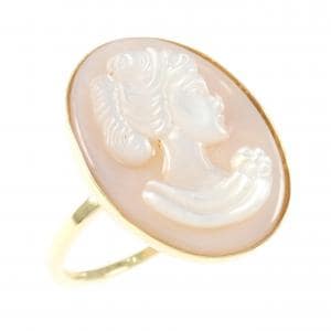 K18YG シェルカメオ リング 5.0CT