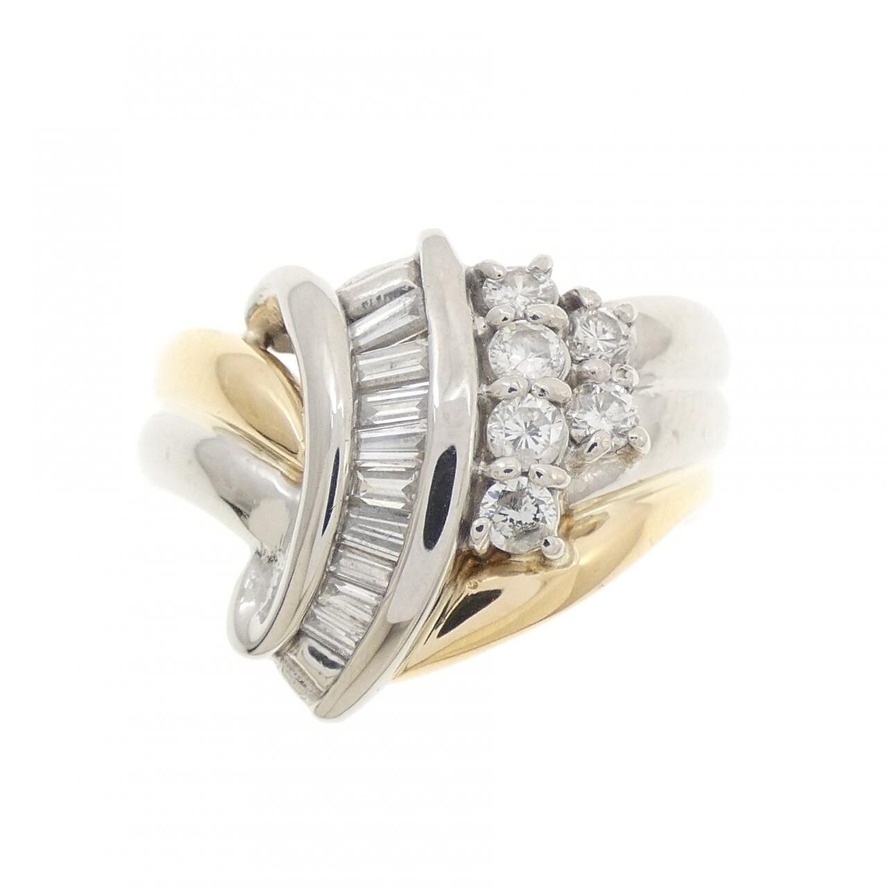 PT900/K18YG ダイヤモンド リング 0.58CT