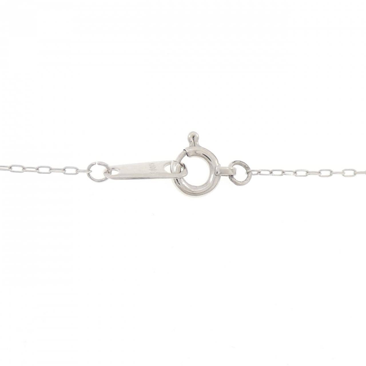 K10WG クロス ダイヤモンド ネックレス 0.08CT