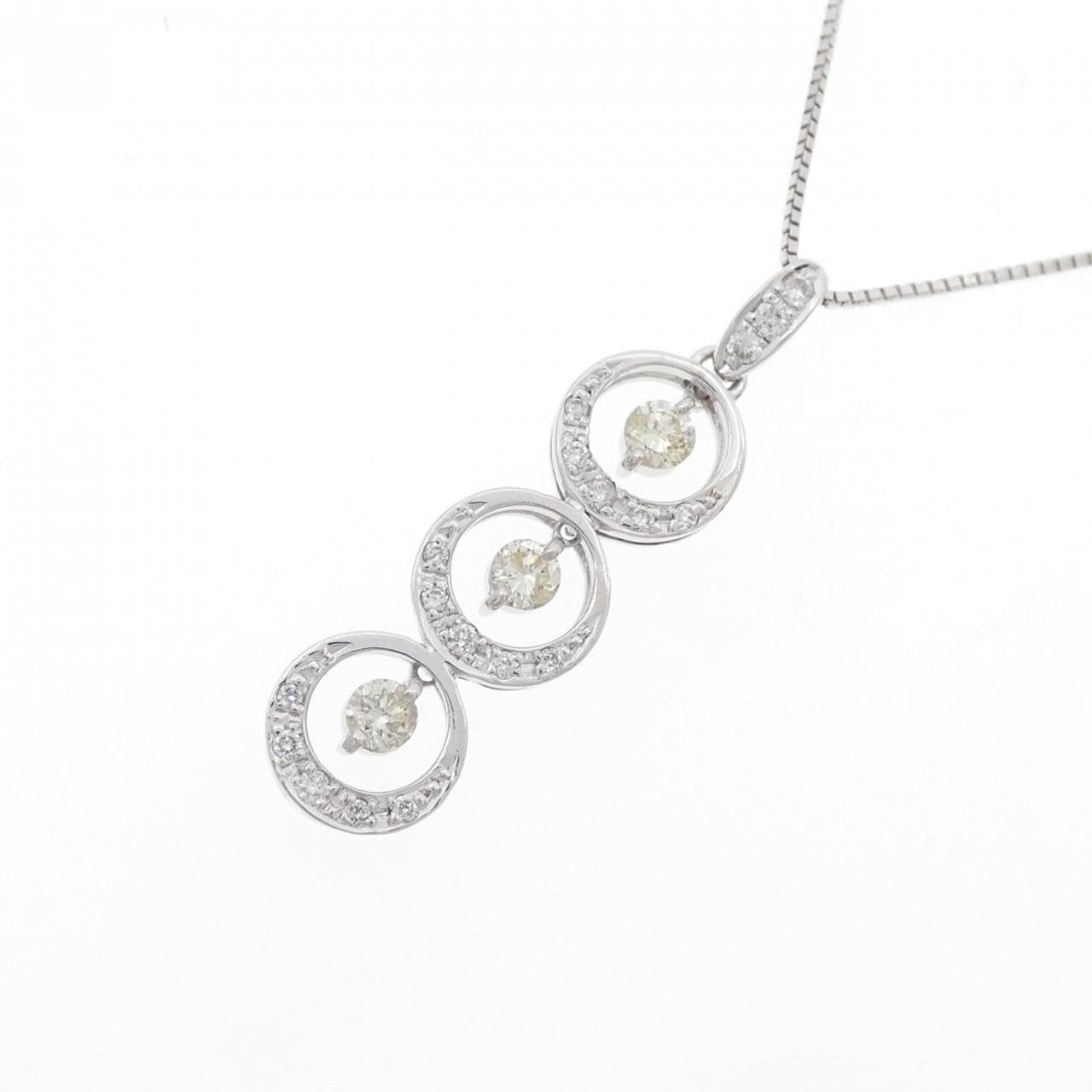 K18WG ダイヤモンド ネックレス 0.50CT