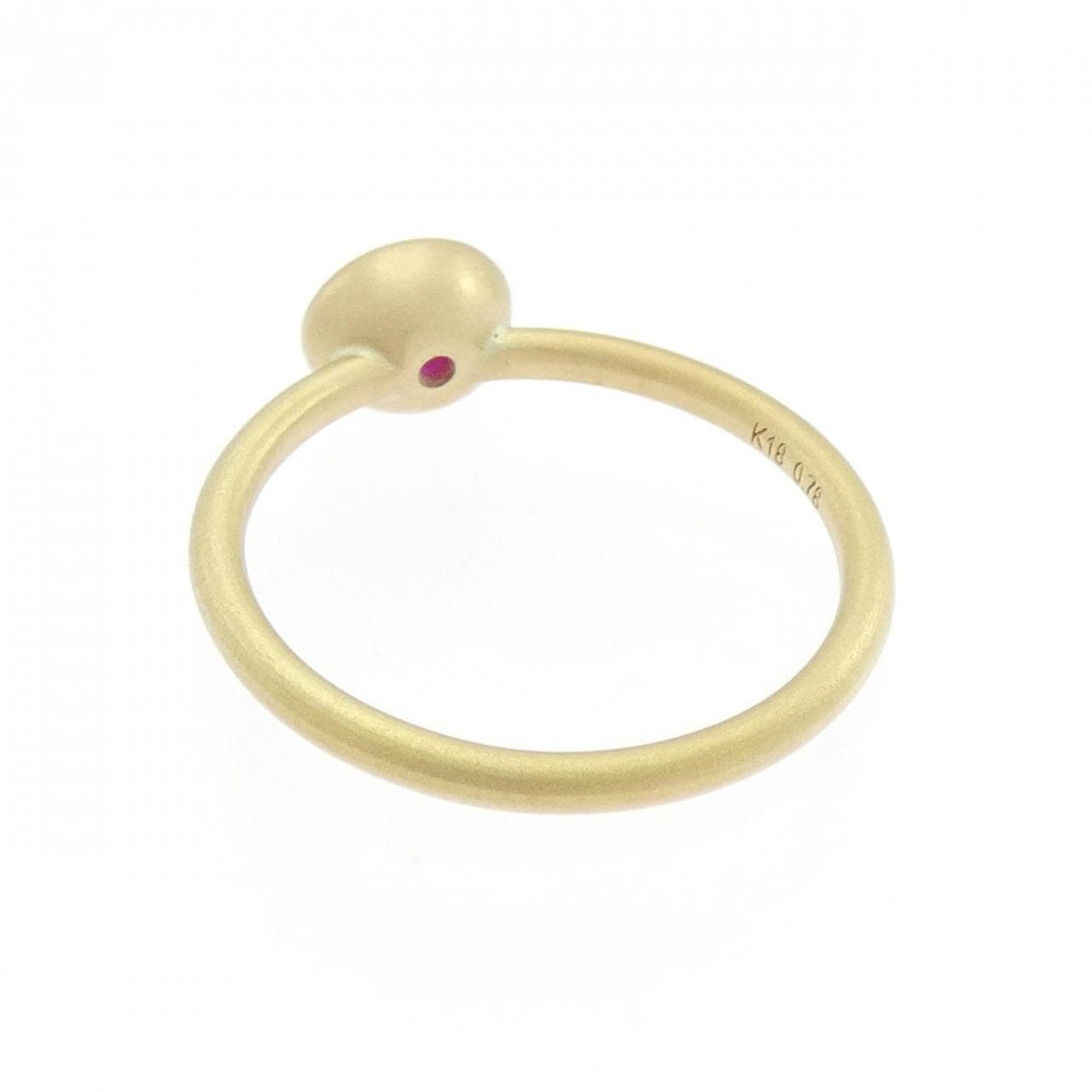 K18YG ルビー リング 0.78CT