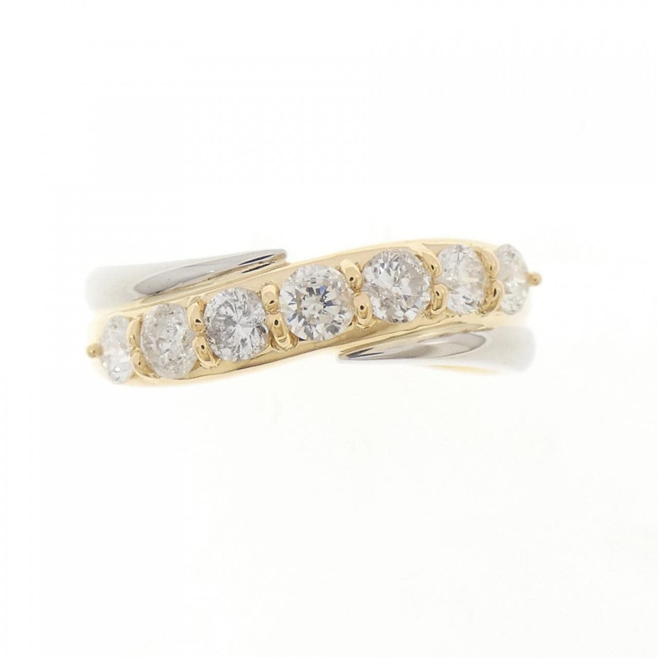 K18YG/PT900 ダイヤモンド リング 0.52CT
