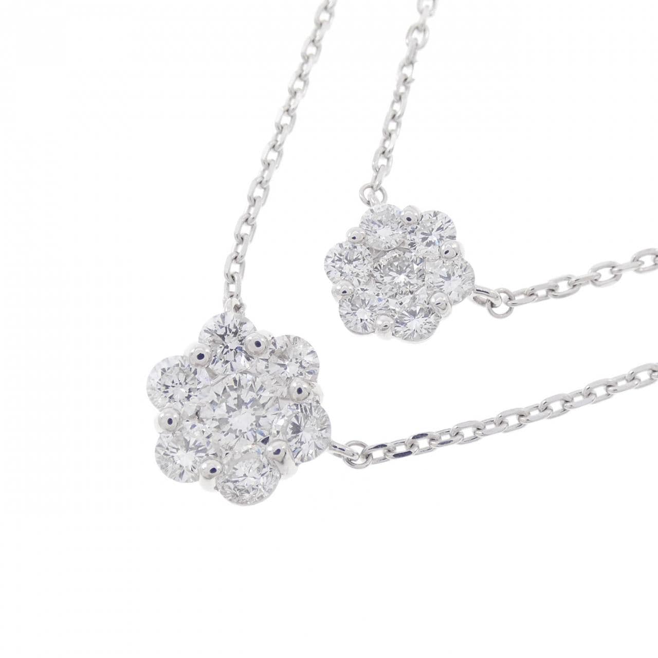 コメ兵｜K18WG フラワー ダイヤモンド ネックレス 1.50CT｜ジュエリー｜ネックレス｜【公式】日本最大級のリユースデパートKOMEHYO