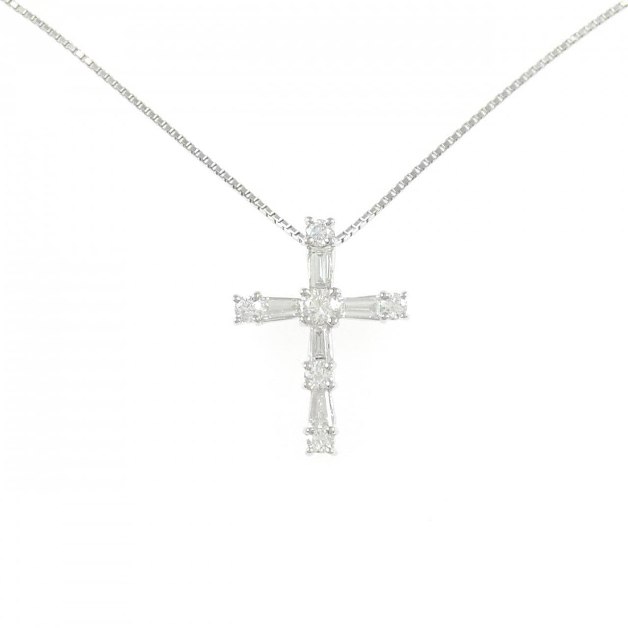 PT900/PT850 クロス ダイヤモンド ネックレス 0.58CT