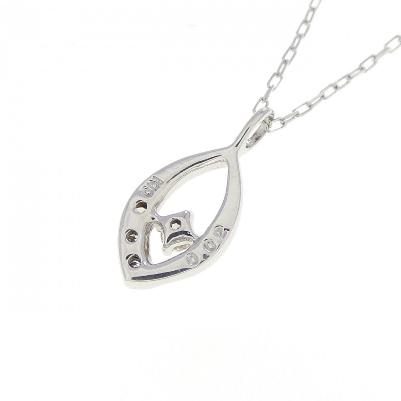 K10WG ダイヤモンド ネックレス 0.02CT