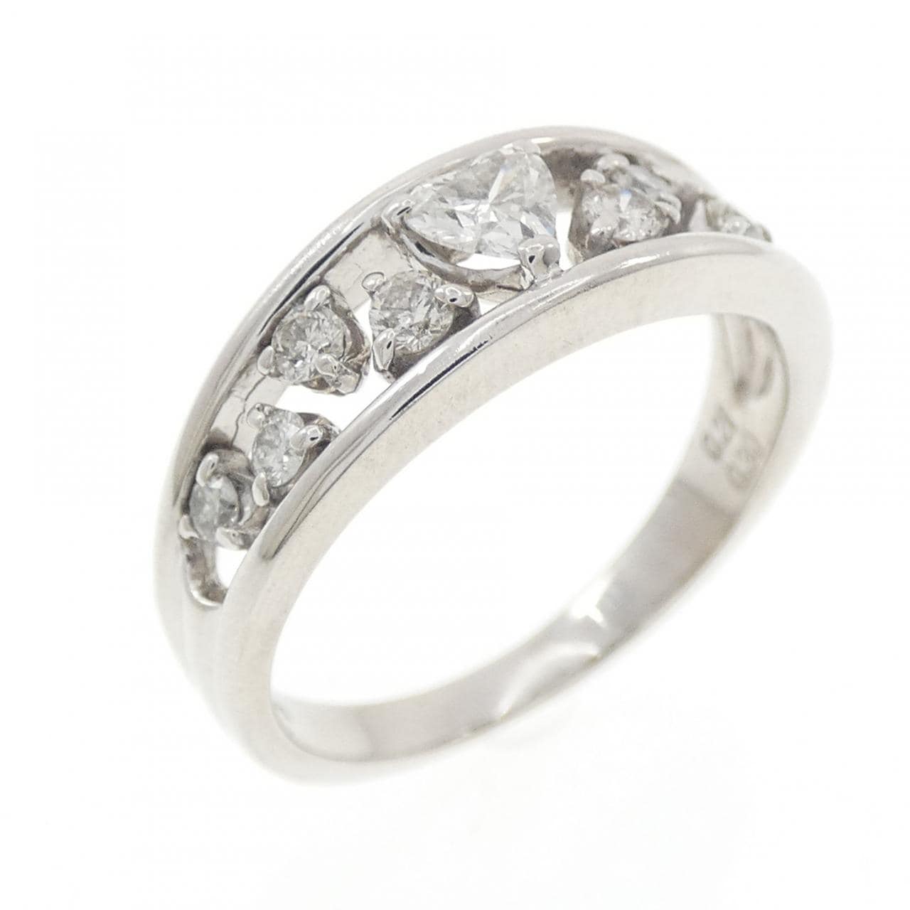 K18WG ハート ダイヤモンド リング 0.21CT