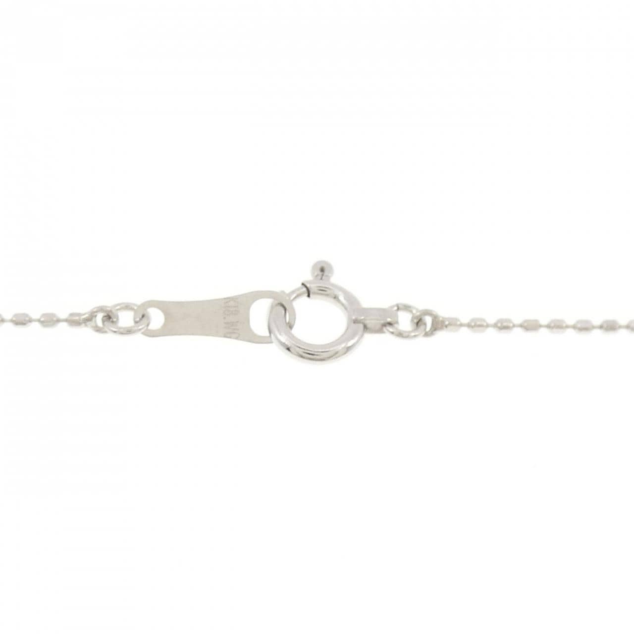 K18WG スター×ムーン ダイヤモンド ネックレス 0.15CT