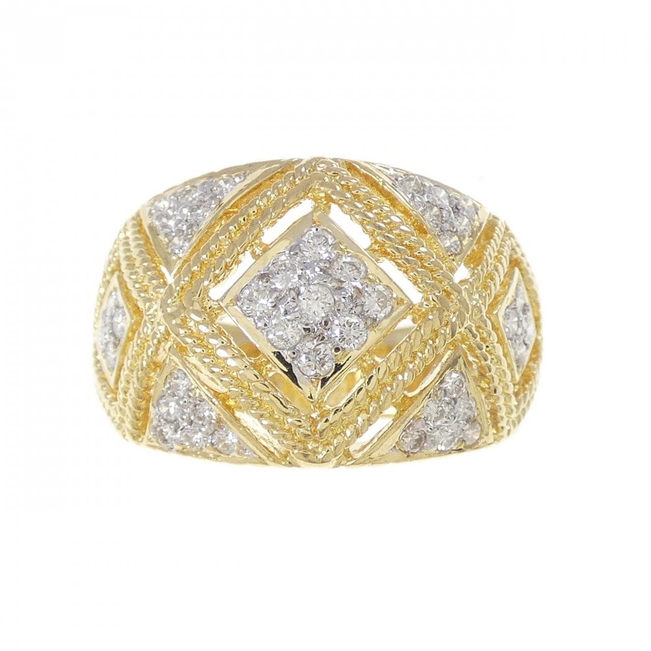 K18YG/K18WG ダイヤモンド リング 0.18CT