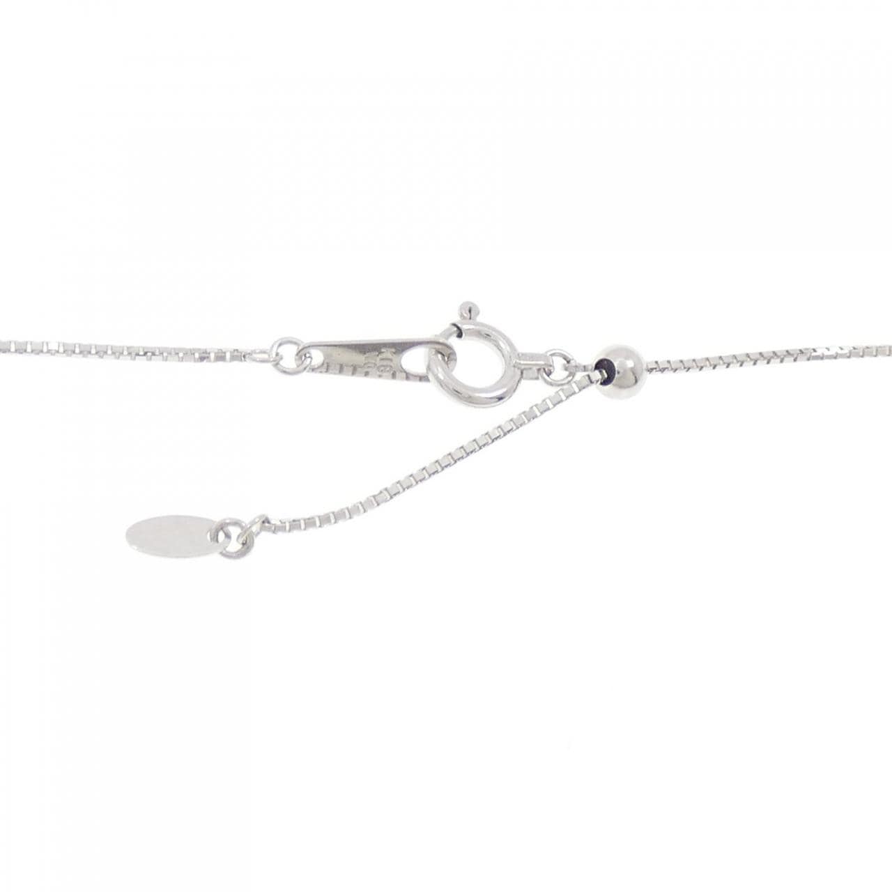 K18WG パヴェ ハート ダイヤモンド ネックレス 0.25CT