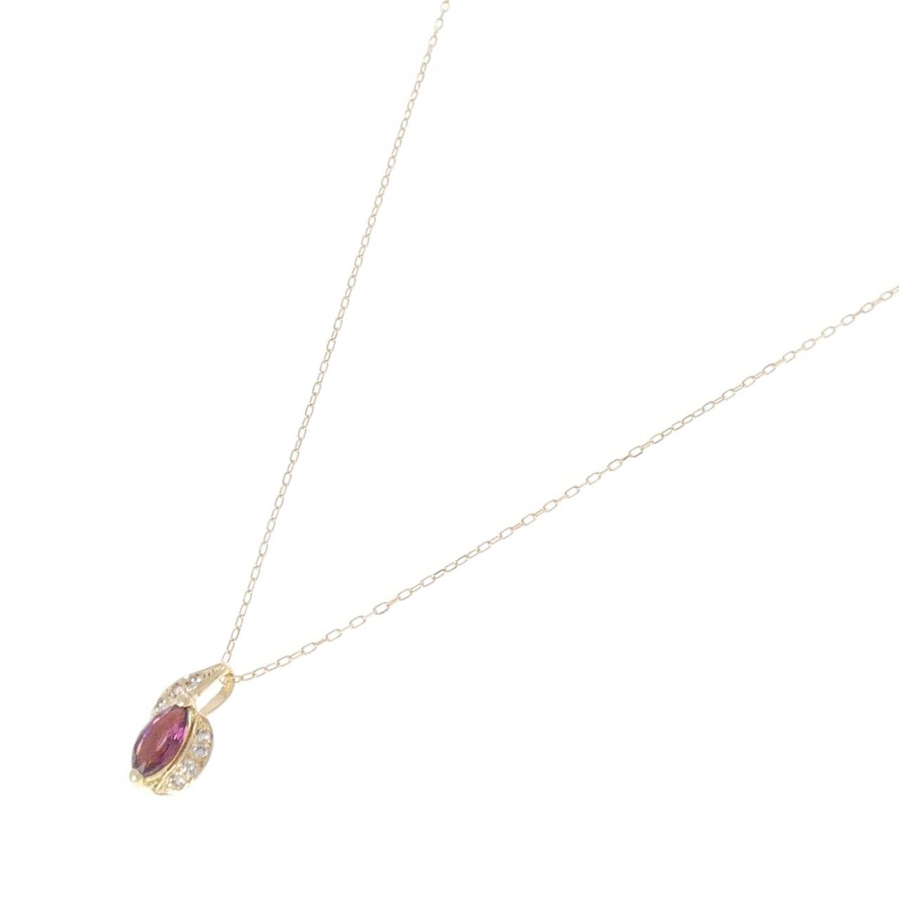 K18YG ガーネット ネックレス 0.80CT