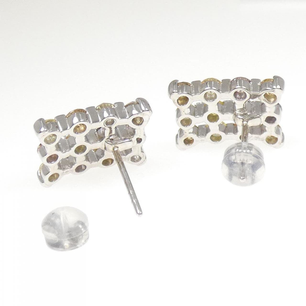 PT900 ダイヤモンド ピアス 2.82CT