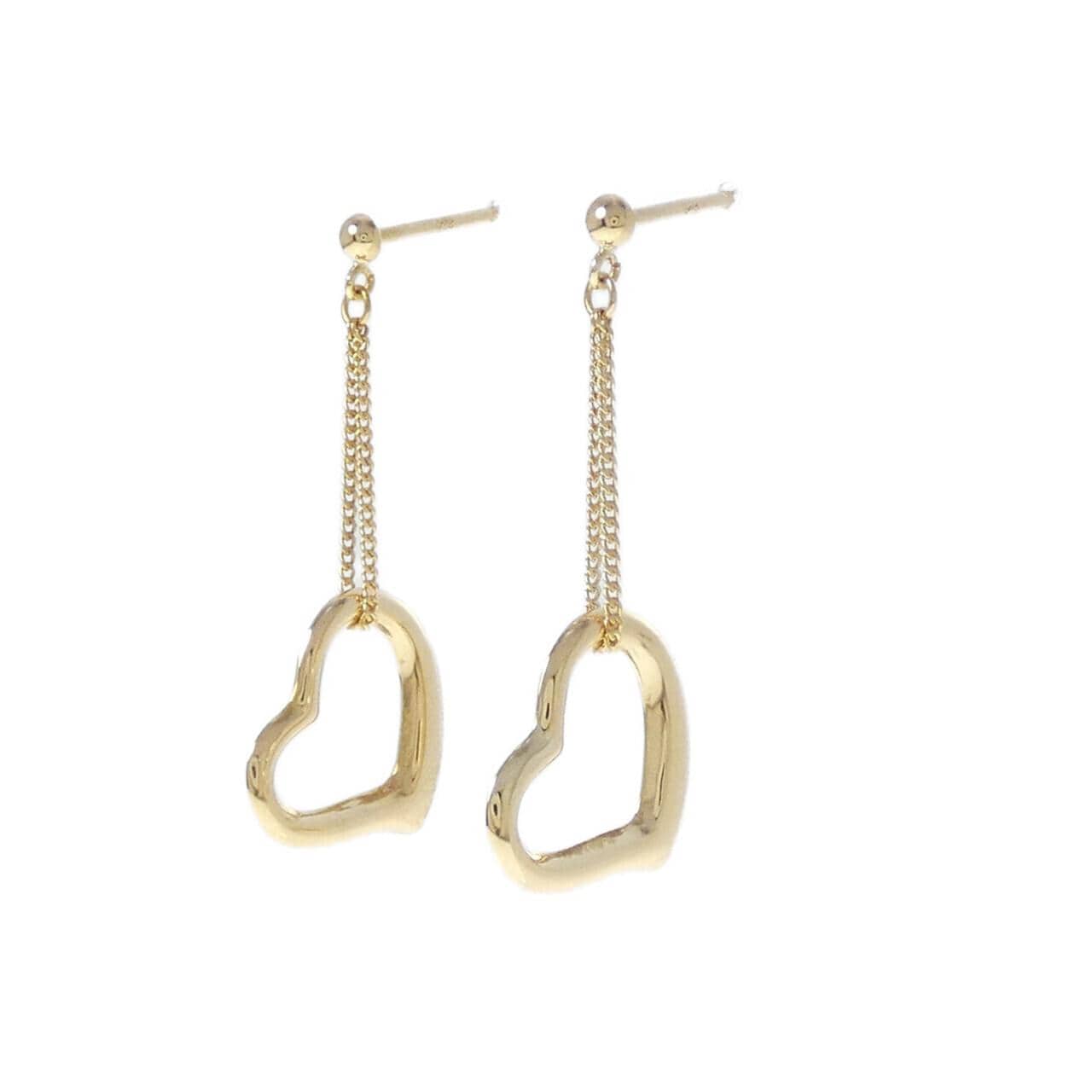 K18YG ハート ピアス