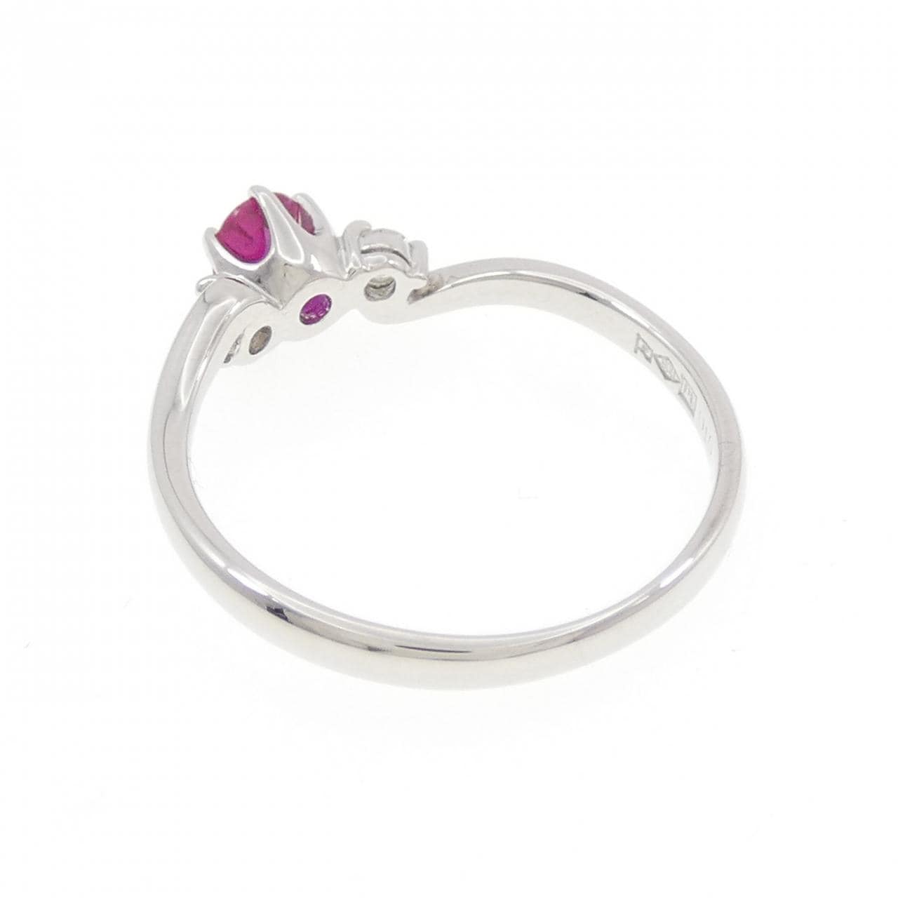PT900 ルビー リング 0.41CT
