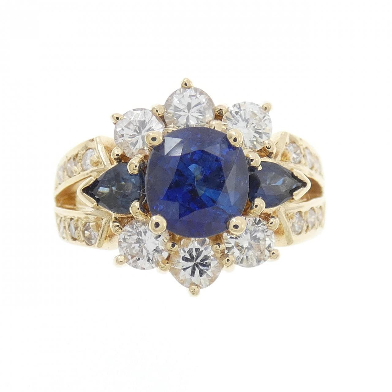 K18YG サファイヤ リング 2.04CT