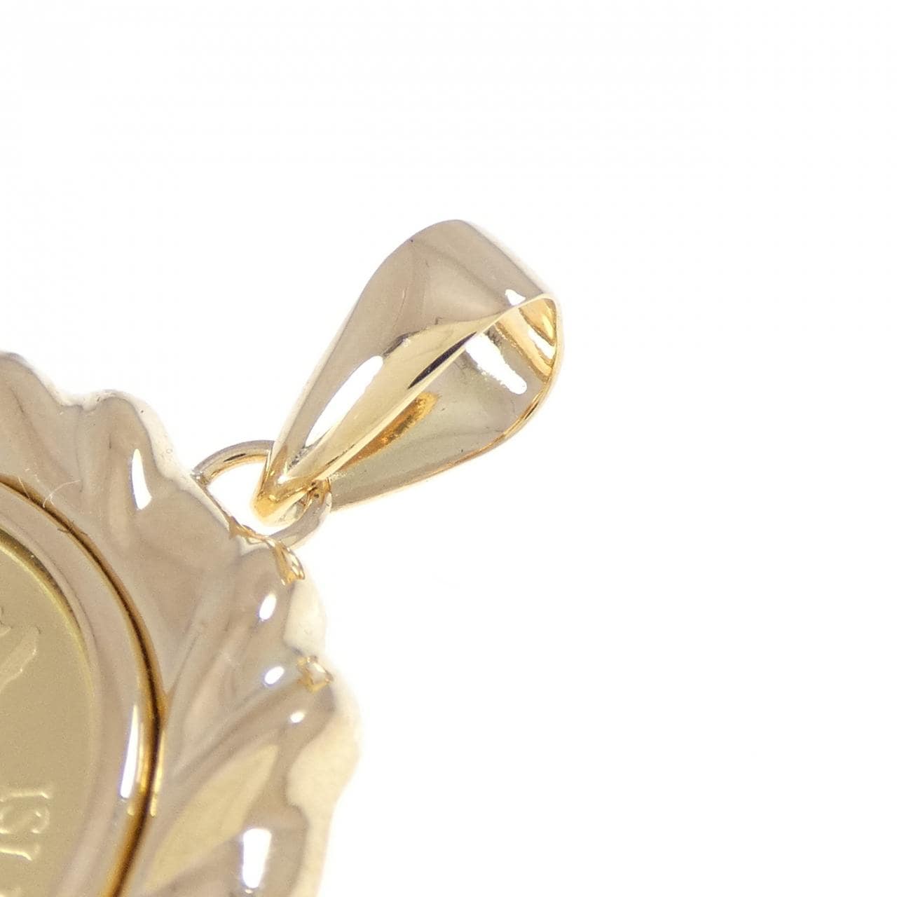 K18YG(枠) コイン ペンダント