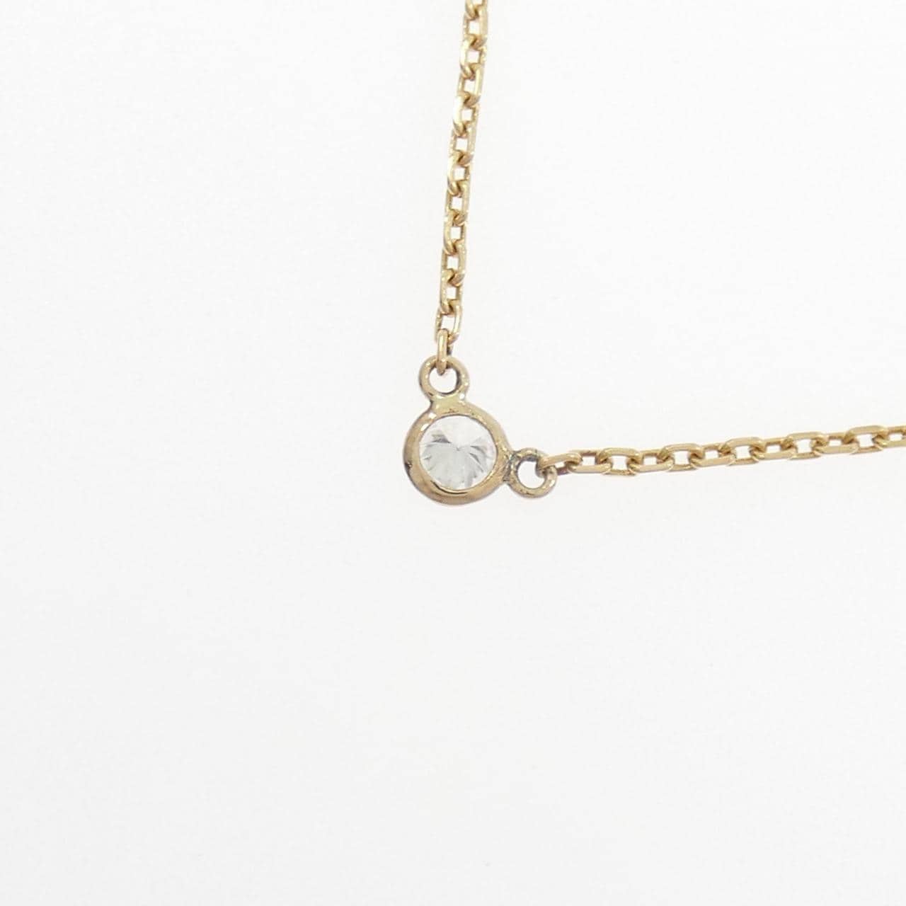 K18YG ソリティア ダイヤモンド ネックレス 0.12CT