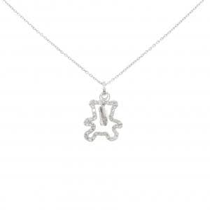 K18WG ダイヤモンド ネックレス 0.18CT