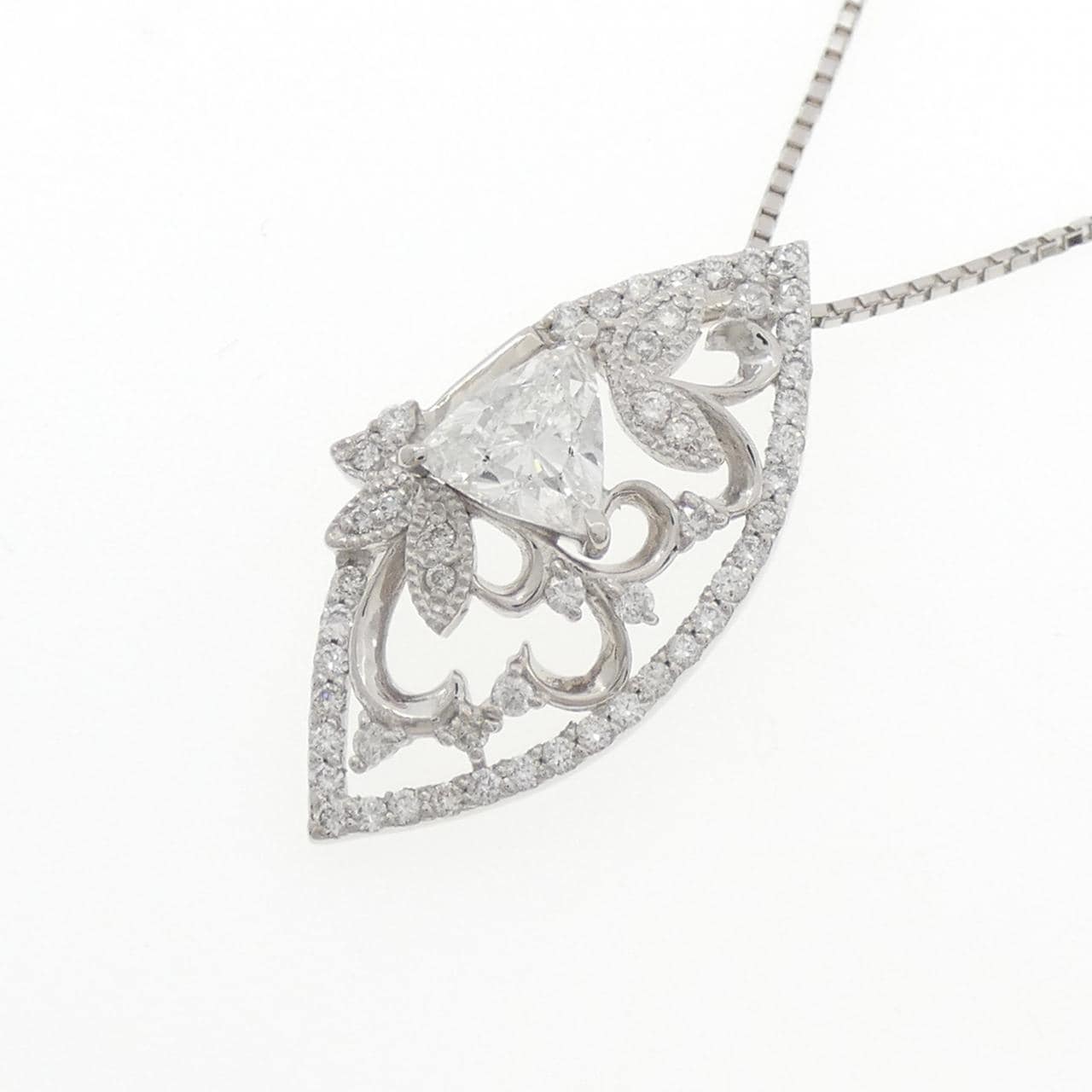 PT900/PT850 ダイヤモンド ネックレス 1.137CT F SI2 ファンシーカット
